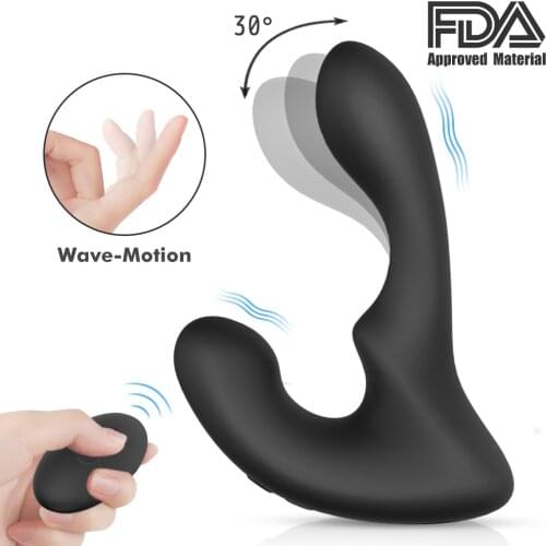 Remote Control Male Prostate Massager Dual Motors+Dual Actions Vibrator For Men Tail Anal Plug Sex Toys Silicone Butt Plug