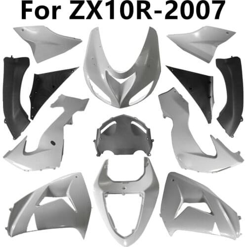 For Kawasaki ZX10R 2007 Unpainted Fairing Plastic Parts Components Injection Molding Bodywork Cowling Pack Left and Right ABS