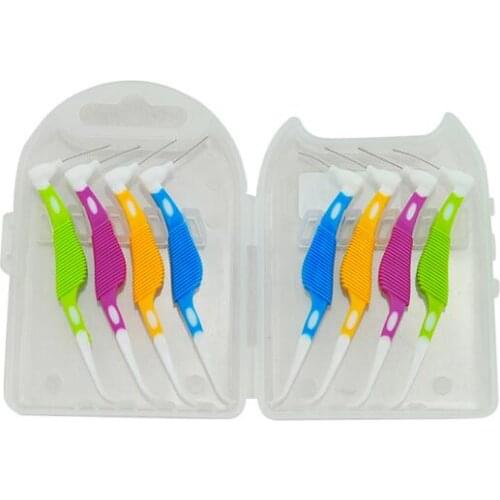 8 pcs/pack Brush Orthodontic Wire Brush Toothbrush Oral Care Toothpick