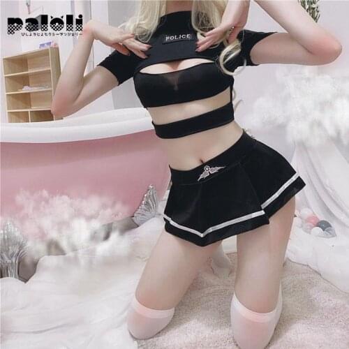 Paloli Sexy Underwear Kawaii Student Uniform Provocative Passion Suit Miniskirt Thin Perspective Temptation Stage Dress