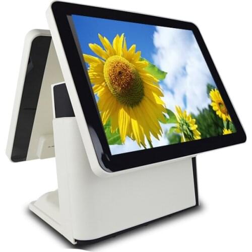 PC Computer dual 15 inch screen pos terminal high quality cash register restaurant retail pos hardware