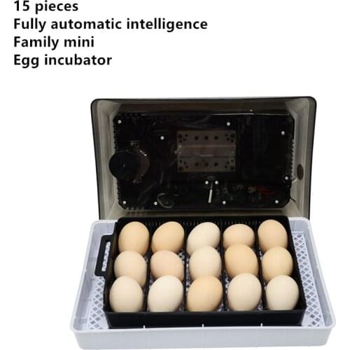 Full Automatic Incubator 15 Egg Home Farm mini Hatchery Incubator Brooder Machine High Hatching Rate Chicken Turning Motor