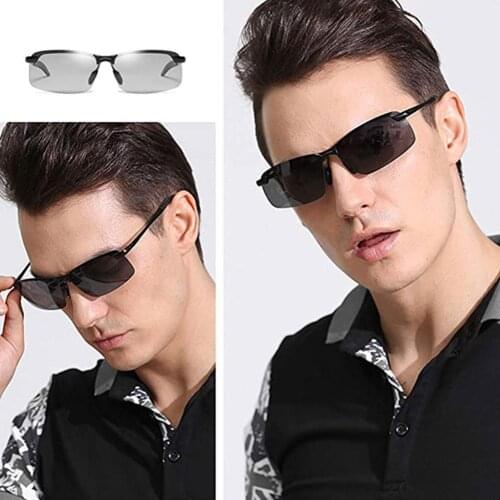 Polarized sunglasses intelligent color changing night day mirror and goggles driving vision night glasses fishing L8N4