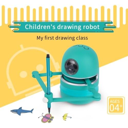 Hot Magic Drawing Robot for Kids Student Learning Draw Intelligence Automatic USB Rechargeable Robot Toys Gift For Children