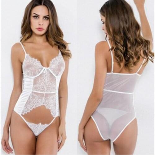 Transparent Sexy Bodysuit Summer Women Lace Bodycon Short Jumpsuit Romper Sexy Woman Clothes Overalls One Piece Female Tops