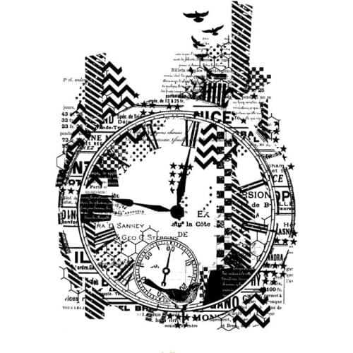 Retro Clock Transparent Stamp/ Clear Stamps /Set for DIY Scrapbooking Photo Album Decoration Supplies M1414