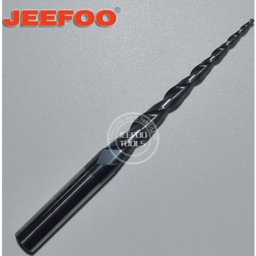 R0.75*30H*6D*75L*2F High Quality Taper Flute 2 Flutes Ball Nose End Mill/tungsten Carbide Tapered Ball End Mill