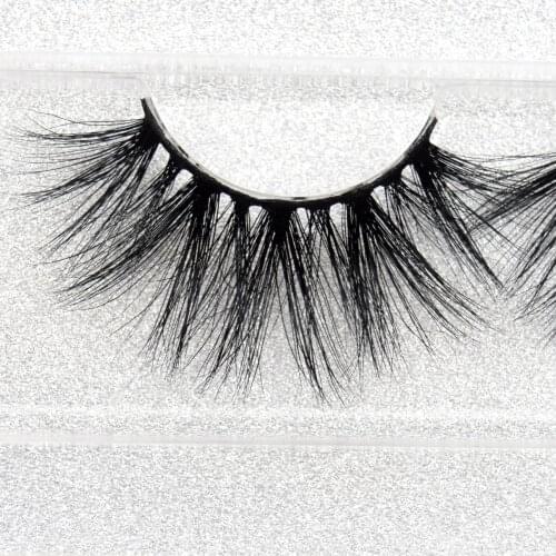 Visofree 25mm 100% Human Hair Eyelashes Clear Band Lashes Natural Look Glamorous Effect Handmade Lashes Makeup E62