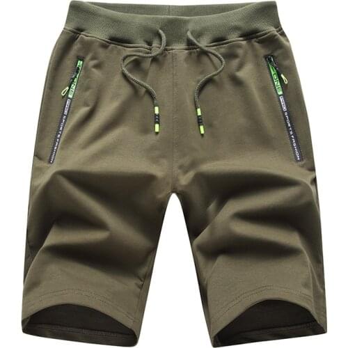 2021 Sports Shorts Hip Zipper Pocket Shorts Fashionable summer mens knitted sports pants cotton casual shorts beach pants