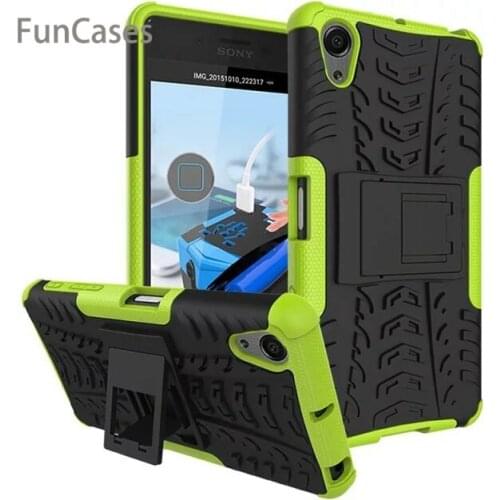 Heavy Duty Armor Rugged Phone Cases For Sony Xperia X Compact Performance XZ1 Compct XZ2 mini Stand Covers XA1 XA2 Ultra Plus C6