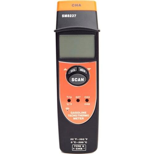 Engine Tachometer Digital LCD Gasoline Speed Analyzer USB Interface Recording Function Speed Measure Tools