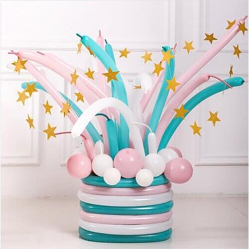 100Pcs Magic Air Balloon baby shower Wedding Decoration Mixed Color Kids Toys Latex Twist Long Birthday Party baby shower