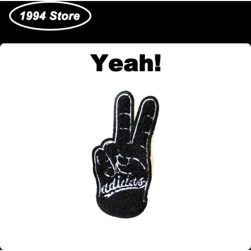 Yeah Black Embroidery Patch Badges For Clothes Custom DIY Fashion Jackets Sew On Patches Applique Accessories Custom Wholesale