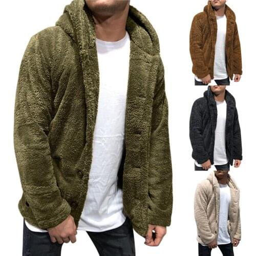 WICCON Men's Hoodies With Fur