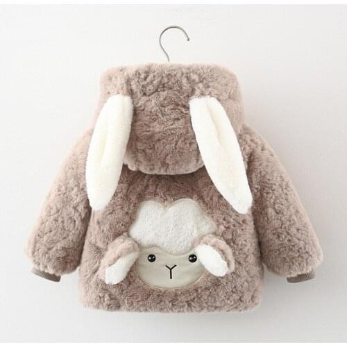 Baby Girl Winter Jacket Fur Thick Toddler Child Warm Sheep Like Coat Wool Baby Outwear High Quality Kids Girl Clothes 0-3Y