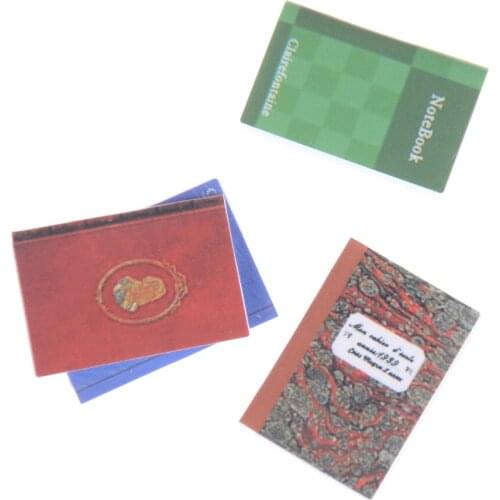 1PC 1/12 1/6 Model Dollhouse Accessories Kids Toys Miniature Accessories Mini Books Simulation Notebook Model Toy 14mm*15mm
