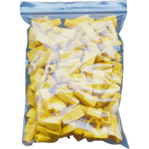 100Pcs RJ45 Caps Plastic Network Boots Ethernet Cable RJ45 Protective Cover Sleeve Cap RJ45 Connector Caps