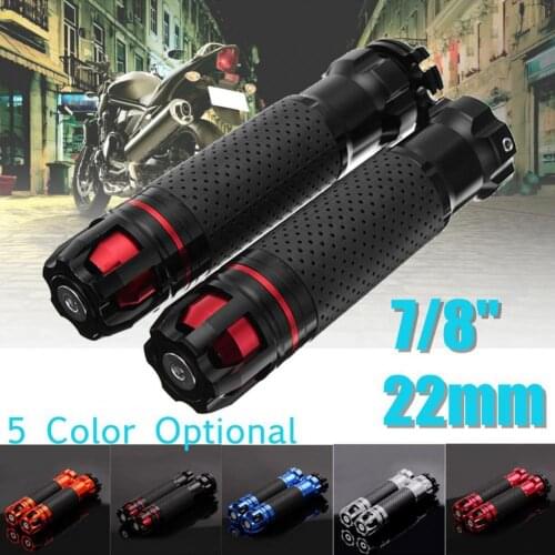Durable 2Pcs Practical Motorcycle 7/8-Inch 22mm Handle Bar Grip Aluminum Alloy Handle Bar High Strength for Dirt Bike