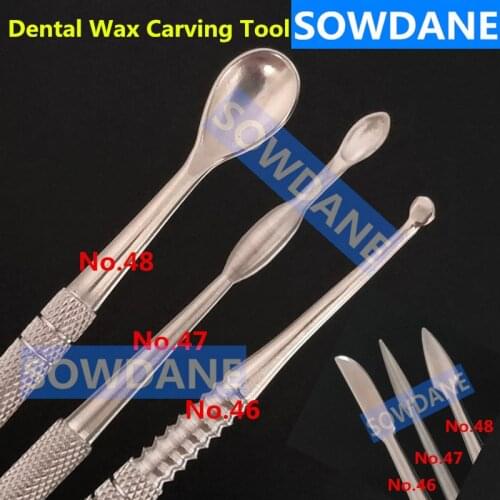 Dental Wax Scoop Sculpting knife 46/47/48 Stainless Steel Double-Sided Clay Carving knife Dentist Tools Dental Pick Wax Tool