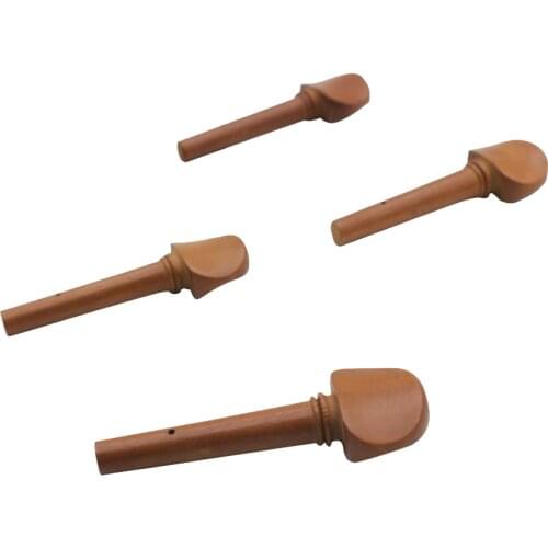 4pcs 4/4 Jujube Woodwind Violin Tuning Pegs Spare Parts For Violinsit