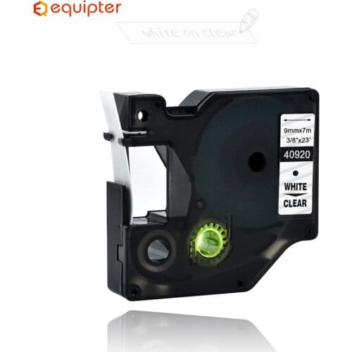 9mm 40920 White On Clear Label Tapes Ribbon Cassette Compatible Dymo D1 Label Printer For Dymo Label Printer Dymo LM160 LM280