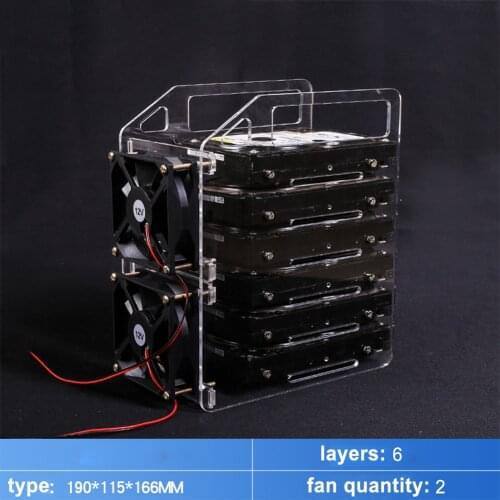 Acrylic Transparent Desktop Hard Drive Box Mechanical Hard Disk Multi-layer Bracket For Chia