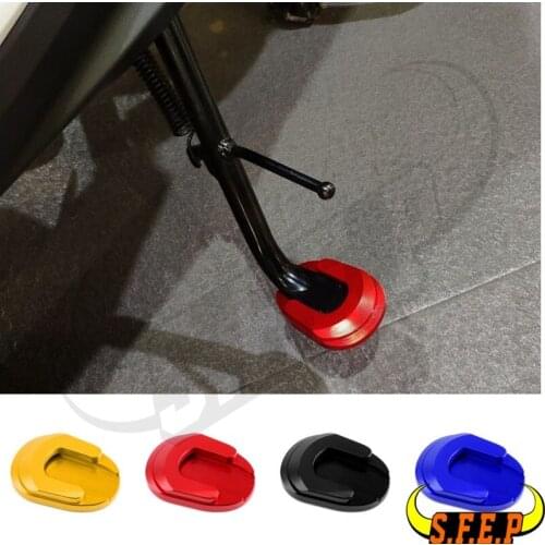 Motorcycle Stand CNC Aluminum Anti-Slip Kickstand Enlarger Cover For Honda Forza 300 2018-2019