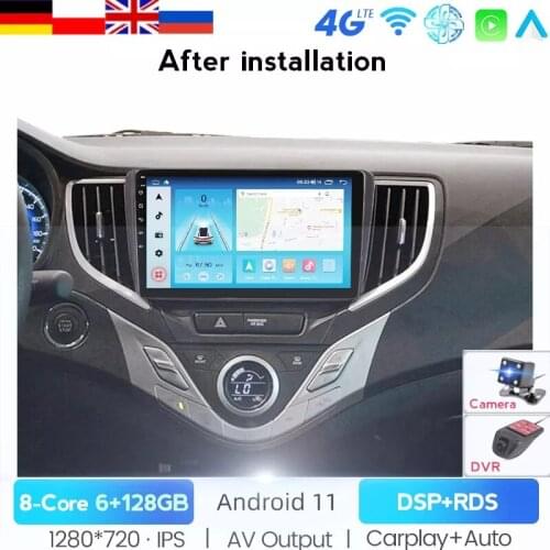 For Suzuki Baleno 2 Din Android Car Radio Stereo WIFI GPS Navigation Multimedia Player Head Unit Support Steering Wheel Controls