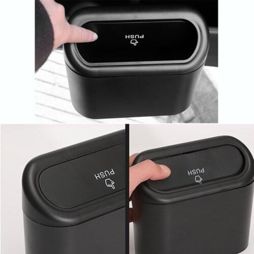 Car Trash Bin Hanging Vehicle Garbage Dust Case Storage Box for Mitsubishi ASX Outlander Lancer Evolution Pajero Eclipse Grandis