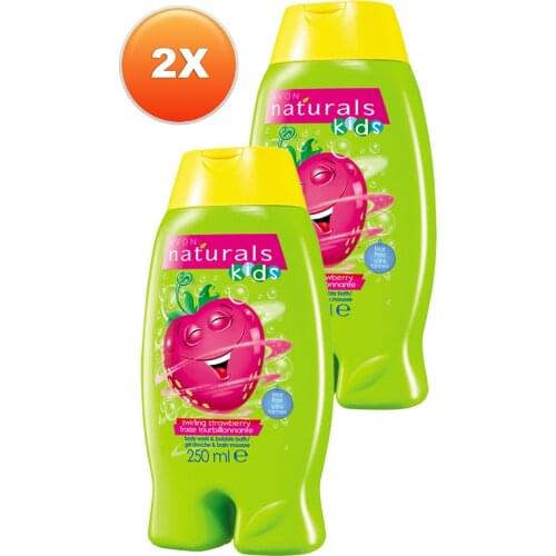 Strawberry Fragrant Body Şampuanlı Bubble Bath 250 ml - 2'li Set 5050000106696