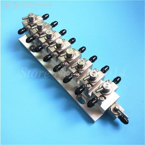 Eco solvent UV plotter clean valves Metal 4 / 6 / 8 / 12 units aluminium cleaning valve 3 ways Gongzheng Flora Infinity printer