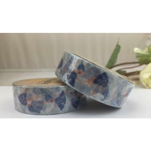 Beautiful high quality washi paper tape/15mm*10m blue fairy masking japan washi tape