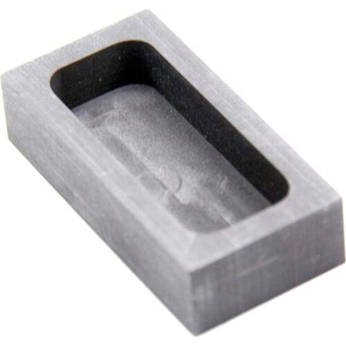 Hot Graphite Ingot Mold, Melting Casting Mould for Gold Silver Metal and Alloy Metals (50X20X10mm -190G Gold)