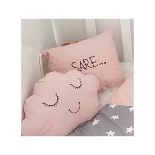 Name custom pillow message Big Stars Dark Powder Babynest the Pole Set Pique Quilt Bed Sheets Cloud Pillow Star Pillow Head Pillow