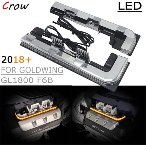 New Motorcycle Chrome-Plated LED Engine Lighting Panel For Honda Goldwing 1800 F6B GL1800 Tour DCT Airbag 2021 2020 2018