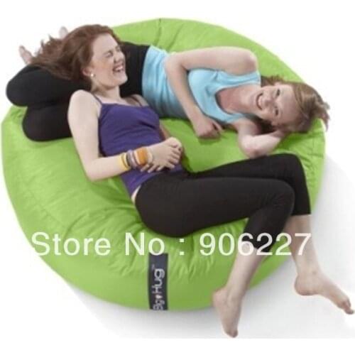 The original!! ISLAND shape LIME GREEN beanbag cuddle seat, talktive round bean bag cushion - free shipping