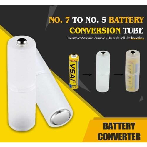 AAA to AA Size Cell Battery Box Converter Adapter Batteries Holder Plastic Case Switcher for AAA to AA Battery