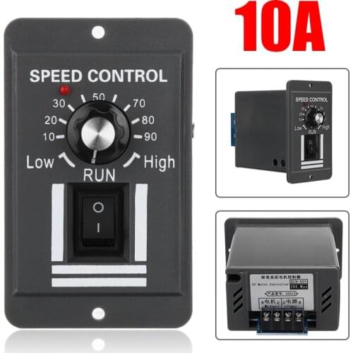 DC 12V 24V 36V 48V 10A PWM Motor Speed Controller Reversible Switch Regulator Control Forward Rotation Stop Reverse