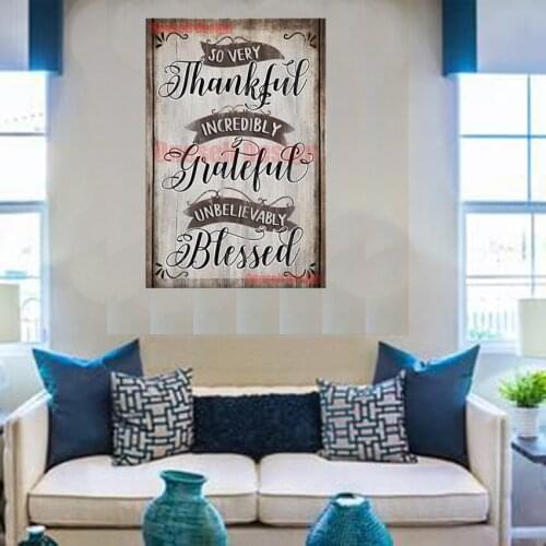 Thankful love 3d diamond painting full square diy diamond embroidery full set home decortion for home livingroom wall sticker