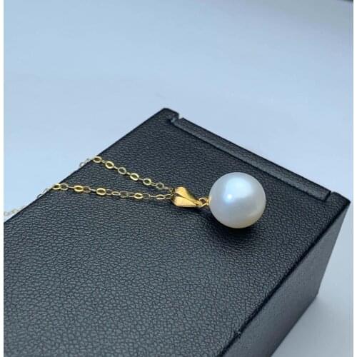Shilovem 18k yellow gold Natural freshwater pearls pendants fine Jewelry women trendy plant no necklace gift new myme9.5-10466zz
