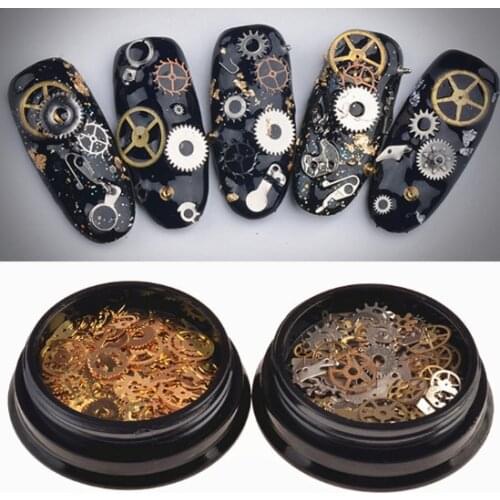 120Pcs Mixed Steampunk Cogs Gear Clock Charm UV Frame Resin Jewelry Fillings DIY