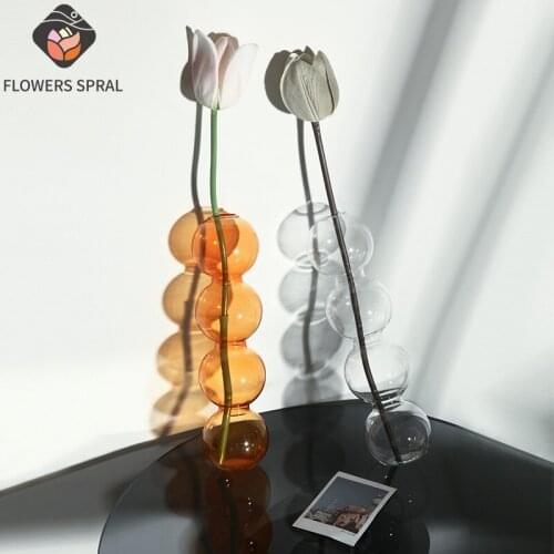 Modern Simple Transparent Glass Vase Hydroponic Vase Stained Glass Vase Creative Home Decoration Decoration Christmas Gift