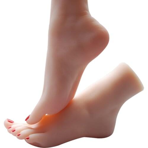 Tgirl 1pcs Right or Left Female foot Model 3D Flexible Adult Mannequin Fake foot Skin Texture Display Model Modelo манекенщица