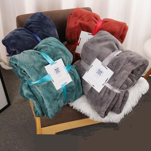 High-thickness Diamond-shaped Lattice Imitates Rabbit Fur Blanket Which Makes Baby Feel Normal In Autumn Winter Warm Comfortable