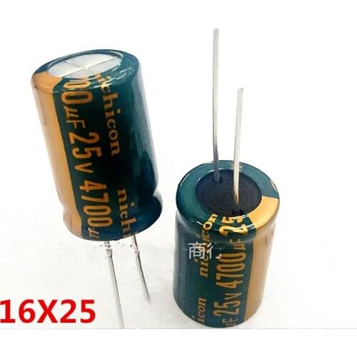Hi quality 25v4700uf high frequency low resistance long life direct plug electrolytic capacitor 4700uf 25V 16x25mm