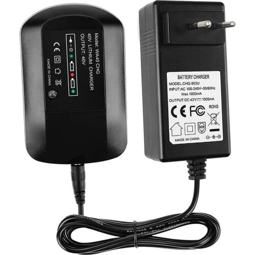 40V Lithium Battery Charger Replacement for WG380 WG580 Lithium Battery EU Plug