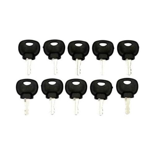 10 x SPARE 14607 IGNITION KEY PLANT APPLICATION for JCB BOMAG HATZ MANITOU TRACTOR