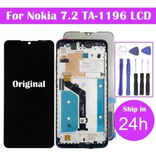 LCD For Nokia 7.2 LCD Display TA-1196 LCD Touch Screen Digitizer Assembly Replacement Parts Phone For Nokia 7.2 LCD Screens