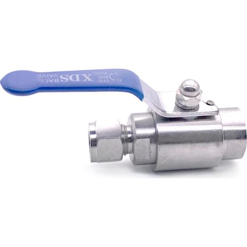1/2" BSPP Female x Fit 6/8/10/12mm Tube OD Compression High Pressure Ball Valve 304 Stainless 2230 PSI For Air Source
