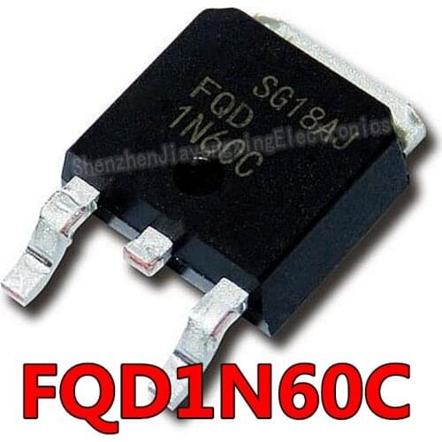 10PCS/LOT FQD1N60C 1N60 1A 600V TO-252 New original spot hot sale